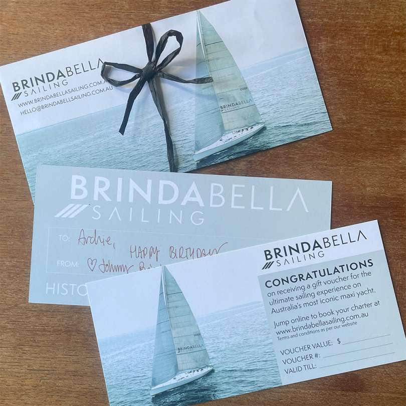 BRINDABELLA SAILING GIFT VOUCHER 100 BRINDABELLA SAILING